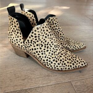 Dolce vita leopard print booties